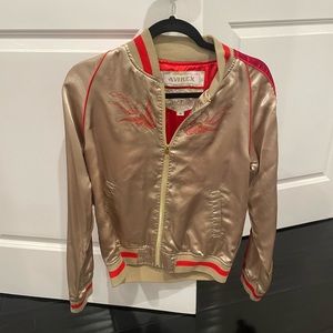 Avirex Japanese style bomber jacket size medium red gold color